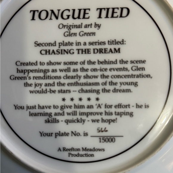 Tongue Tied Plate by Glen Green - Picture 2 of 3